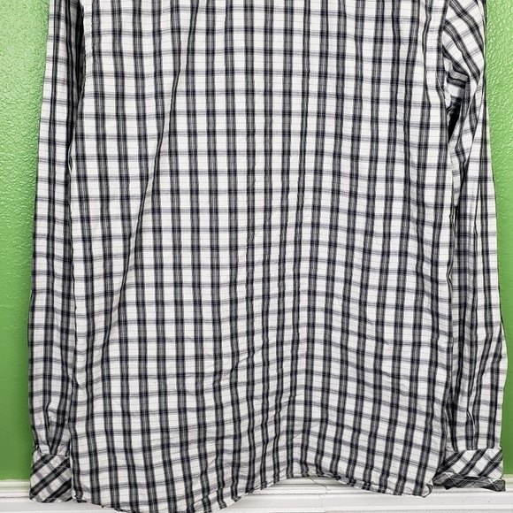 Scotch & Soda Amsterdam Couture black plaid western button shirt sz Large - Picture 7 of 10